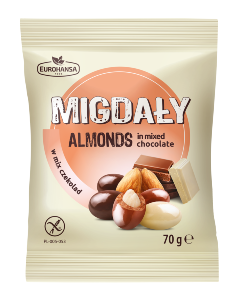 Almonds in chocolate mix
