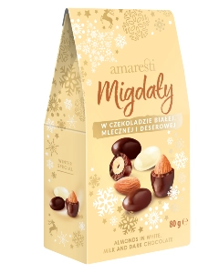 Amaresti Migdały w czekoladzie białej, mlecznej i deserowej Winter Special 