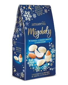 AMARESTI Migdały w białej czekoladzie z kokosem-Winter special