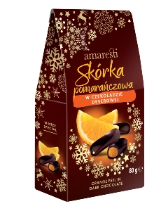 AMARESTI Skórka pomarańczowa w czekoladzie deserowej- Winter Special